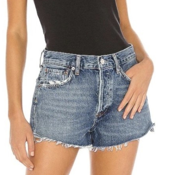 Agolde Parker Vintage Cut Off Short Agolde Denim Shorts Size 28 - Picture 3 of 13